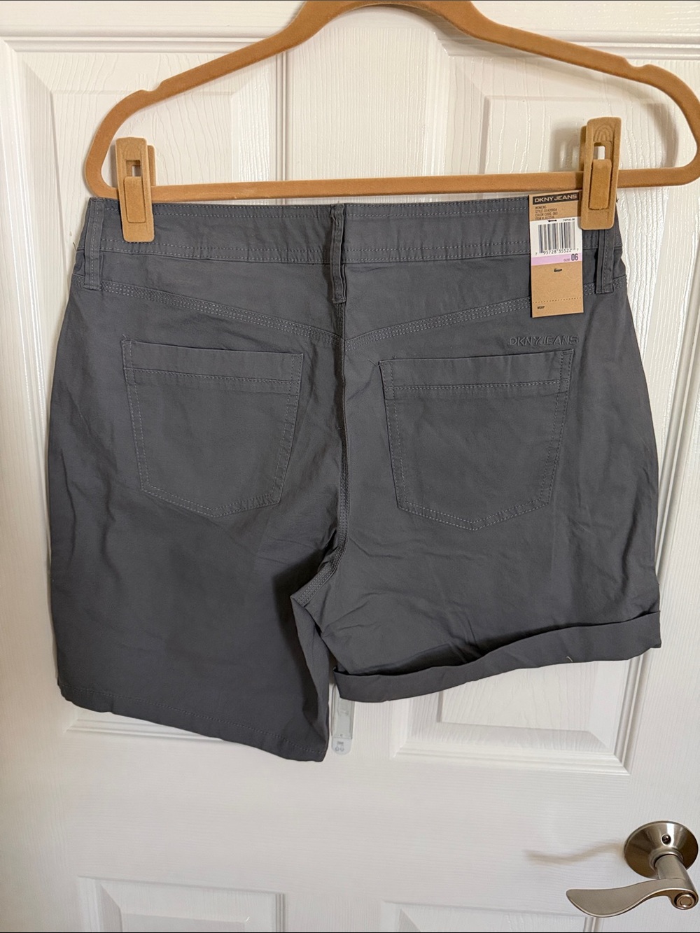 Dkny Dark Gray Cuffed Women's Shorts